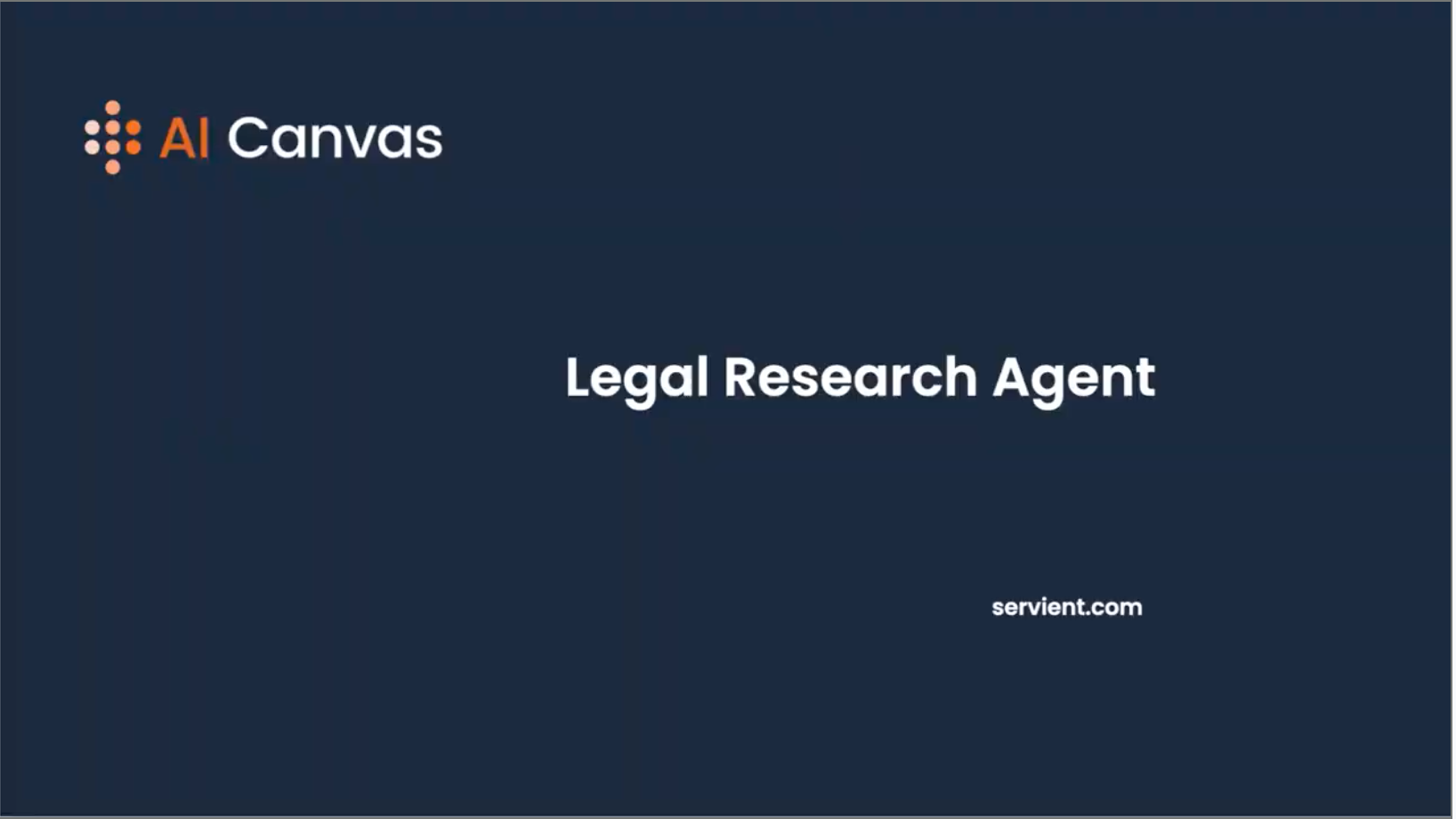 Opening Screen Legal Research Agent